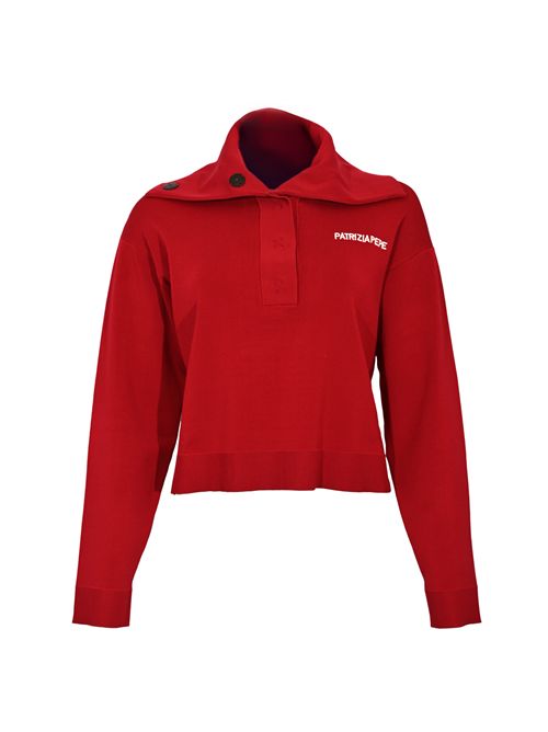 Polo in maglia di viscosa con logo Patrizia Pepe | 8K0307 K266R863